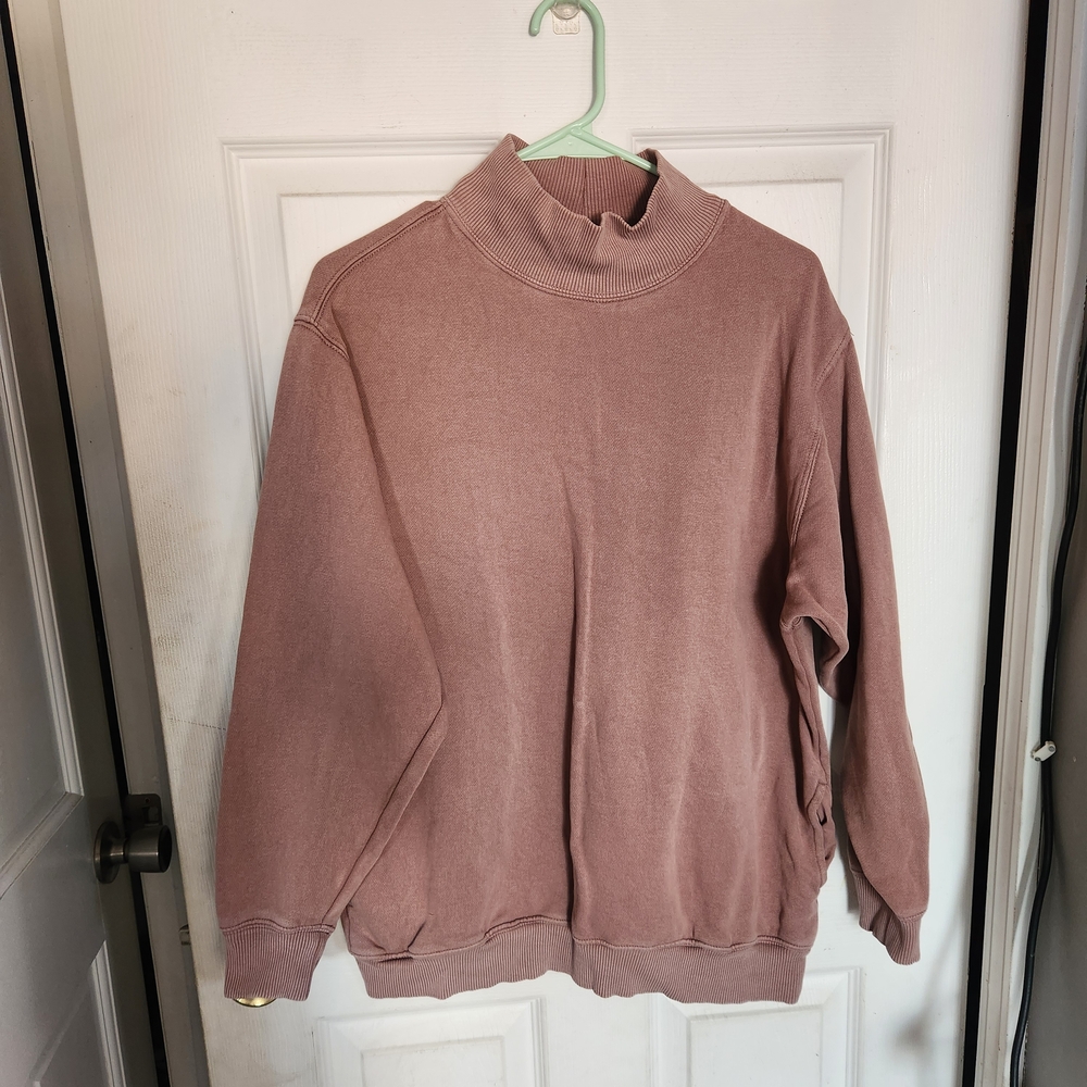 Aerie Mauve Cowl Neck Sweater